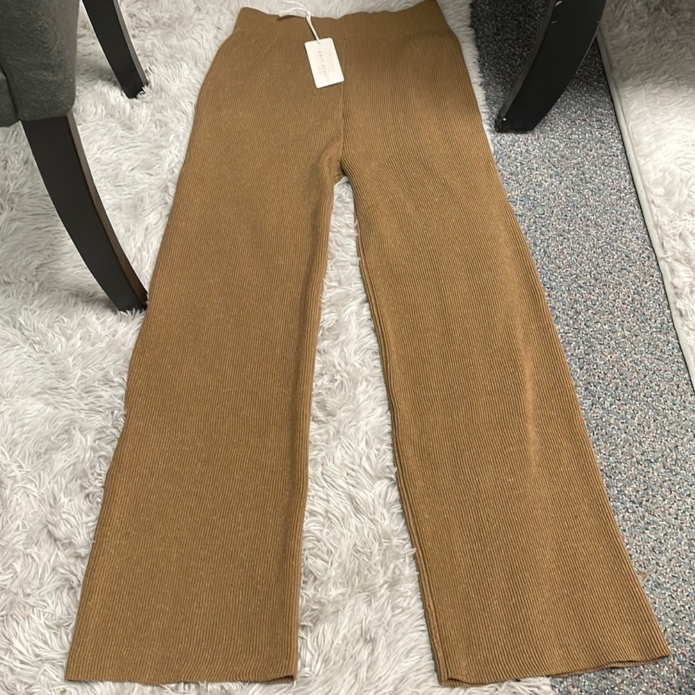 New linen blend sweater pants